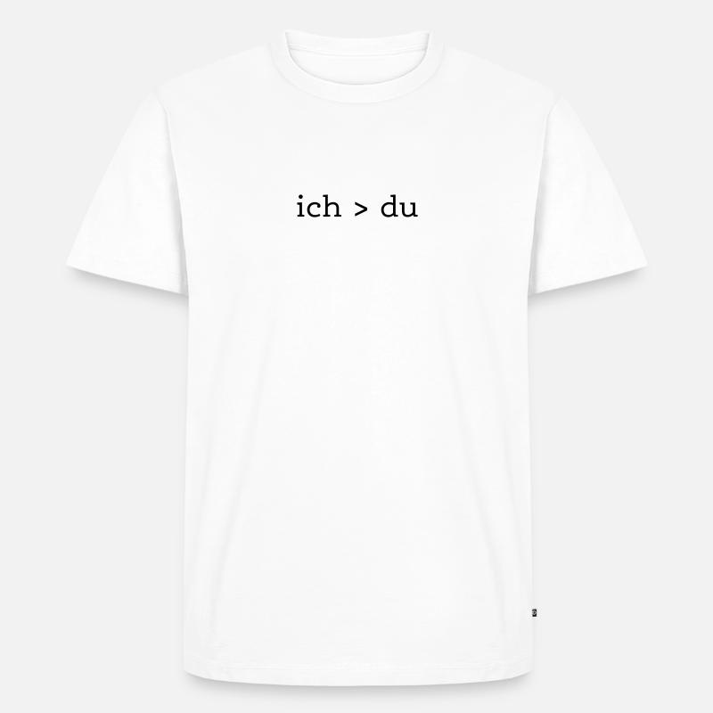 Ich vs du - Männer Premium Bio T-Shirt - Weiß