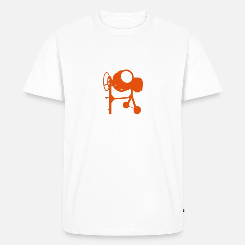 mischer - Männer Premium Bio T-Shirt - Weiß