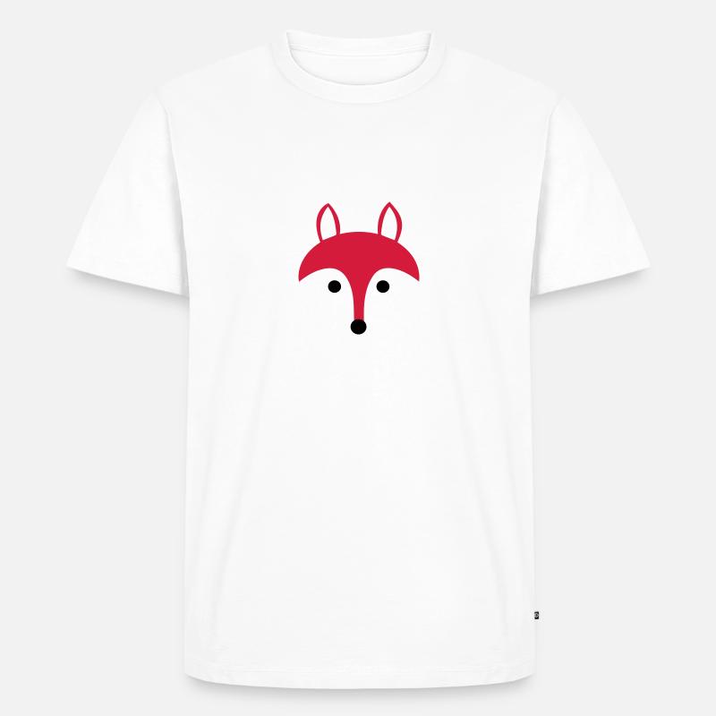 Fuchs - Männer Premium Bio T-Shirt - Weiß