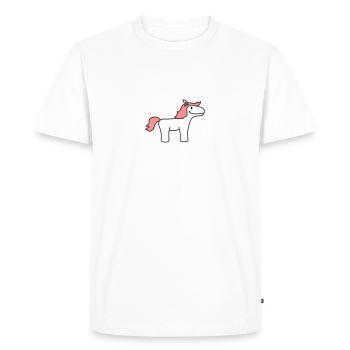 Pony - Men's Premium Organic T-Shirt - white - Front - Nico (187cm)