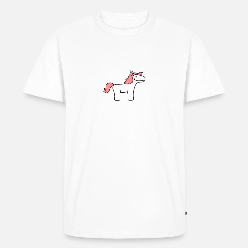 pony 3c - Männer Premium Bio T-Shirt - Weiß