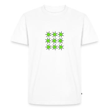 ETOILE. ETOILES. STAR. ETOILES. FÊTE. ANNIVERSAIRE - T-shirt Premium bio Homme - blanc - Devant - Nico (187cm)