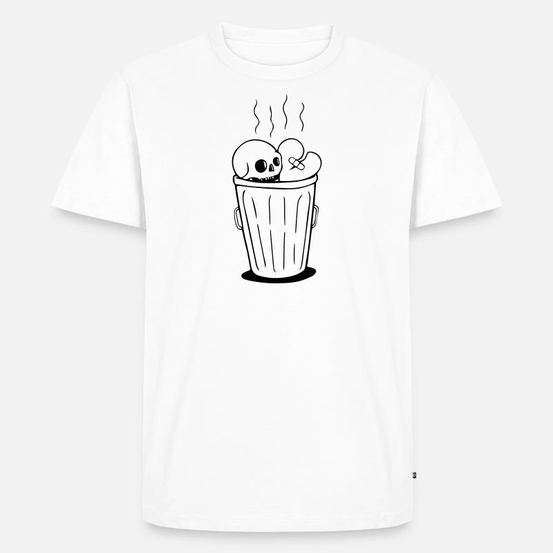 Trash - Männer Premium Bio T-Shirt - Weiß