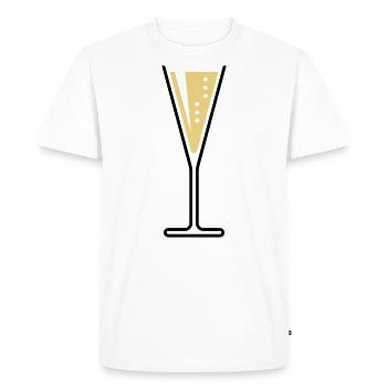 XBamé et pétillant - T-shirt Premium bio Homme - blanc - Devant - Nico (187cm)