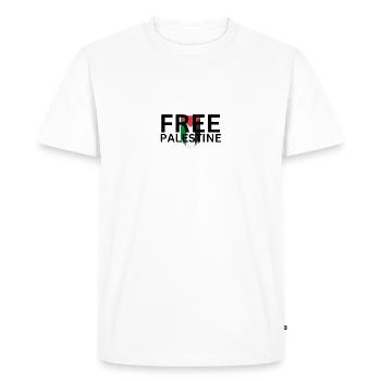 Palestine libre - T-shirt Premium bio Homme - blanc - Devant - Nico (187cm)