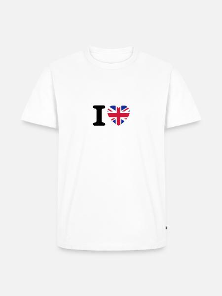 I love UK - Men's Premium Organic T-Shirt - white