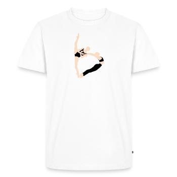 ABC - T-shirt Premium bio Homme - blanc - Devant - Nico (187cm)