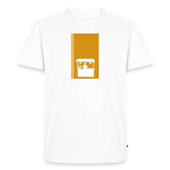 Food Truck Meal - Men's Premium Organic T-Shirt - white - Front - Nico (187cm)