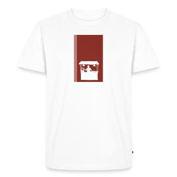 Restauration rapide Repas Collation - T-shirt Premium bio Homme - blanc - Devant - Nico (187cm)