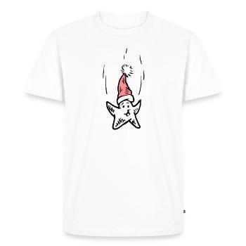 Joyeuse étoile de Noël - T-shirt Premium bio Homme - blanc - Devant - Nico (187cm)
