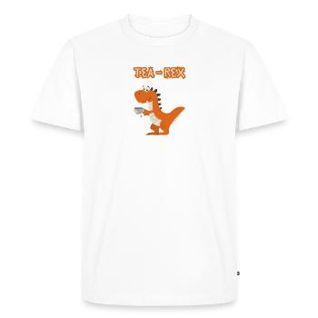 Tasse de thé TeaRex Dino - T-shirt Premium bio Homme - blanc - Devant - Nico (187cm)