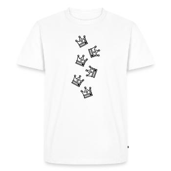 Symbolisme de la couronne - T-shirt Premium bio Homme - blanc - Devant - Nico (187cm)