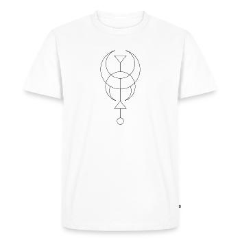 Moon - Moon - Men's Premium Organic T-Shirt - white - Front - Nico (187cm)