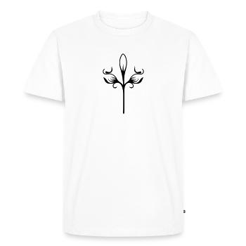 fleur - T-shirt Premium bio Homme - blanc - Devant - Nico (187cm)