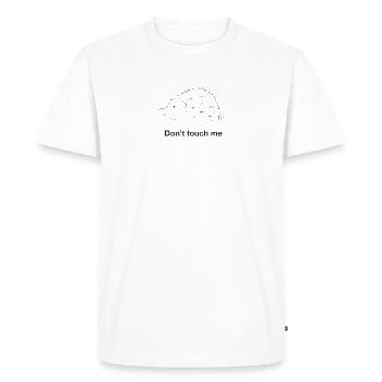 Hedgehog: Don't touch me - Men's Premium Organic T-Shirt - white - Front - Nico (187cm)