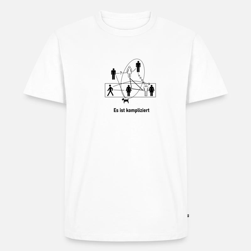 Kompliziert - Männer Premium Bio T-Shirt - Weiß