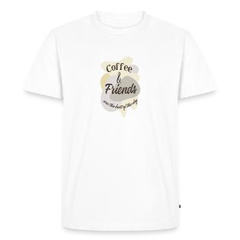 Café et amis - T-shirt Premium bio Homme - blanc - Devant - Nico (187cm)
