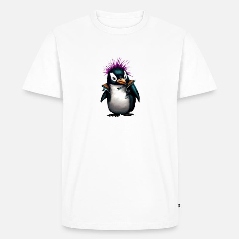 PENGUPUNKS - Männer Premium Bio T-Shirt - Weiß