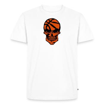 basketball head of death logo sport 1205 - Men's Premium Organic T-Shirt - white - Front - Nico (187cm)