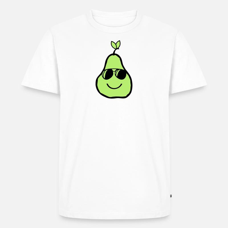 coole birne - Männer Premium Bio T-Shirt - Weiß