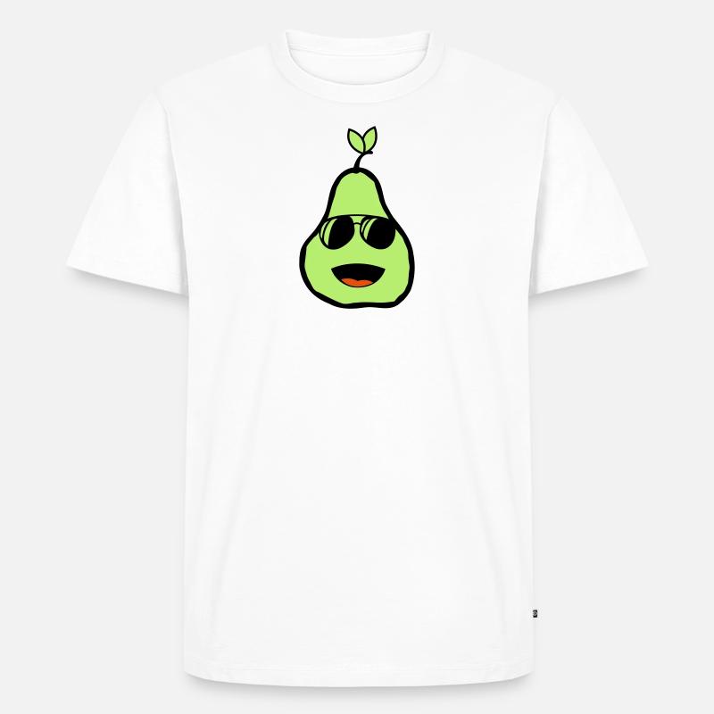 coole birne 02 - Männer Premium Bio T-Shirt - Weiß