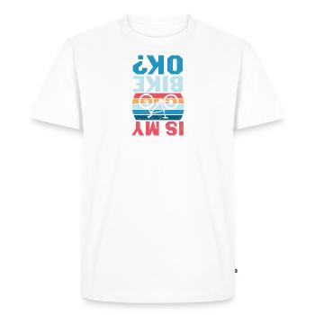 Cyclisme Vélo Cycliste VTT Slogan Design - T-shirt Premium bio Homme - blanc - Devant - Nico (187cm)