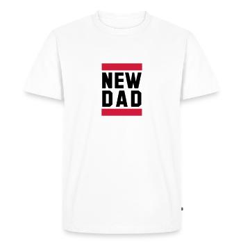 NOUVELLE conception de grossesse drôle de papa - T-shirt Premium bio Homme - blanc - Devant - Nico (187cm)