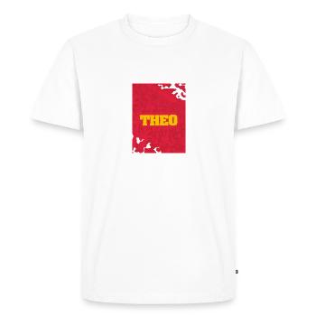 Théo - T-shirt Premium bio Homme - blanc - Devant - Nico (187cm)