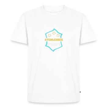 Breathing Teacher as a Profession - Men's Premium Organic T-Shirt - white - Front - Nico (187cm)