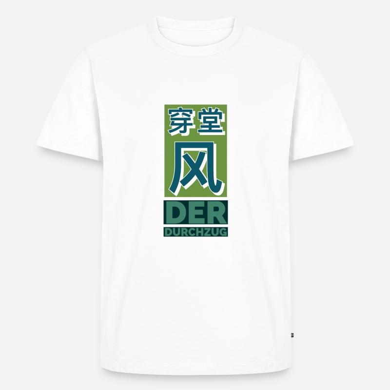 Durchzug chinesisch - Männer Premium Bio T-Shirt - Weiß
