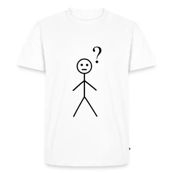 haphazard stick man - Men's Premium Organic T-Shirt - white - Front - Nico (187cm)