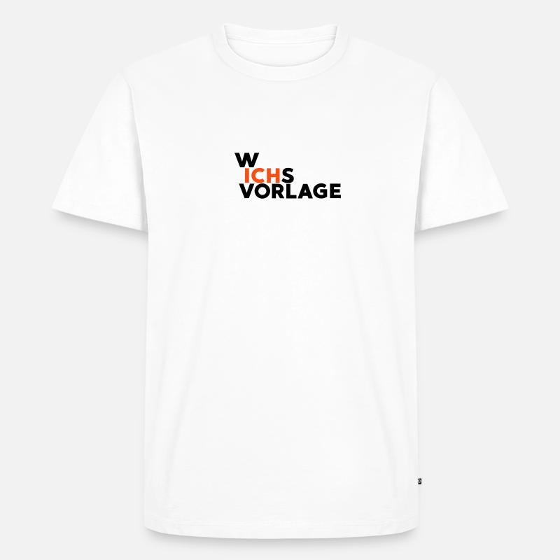 Vorlage - Männer Premium Bio T-Shirt - Weiß