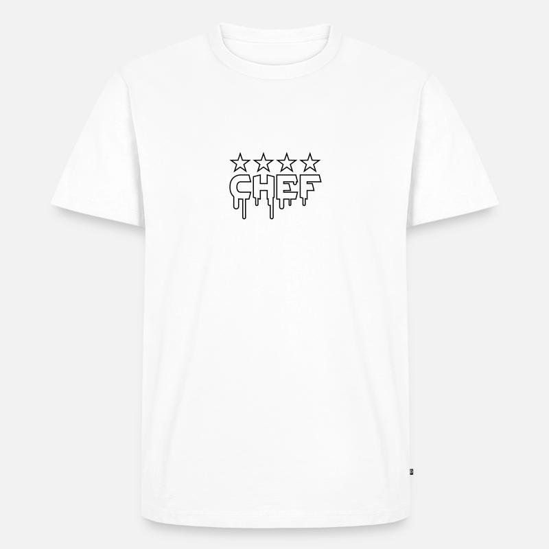 Chef - Männer Premium Bio T-Shirt - Weiß