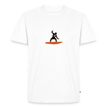Un gestionnaire surfe sur le bureau - T-shirt Premium bio Homme - blanc - Devant - Nico (187cm)