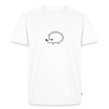 Hedgehog Design - T-shirt Premium bio Homme - blanc - Devant - Nico (187cm)