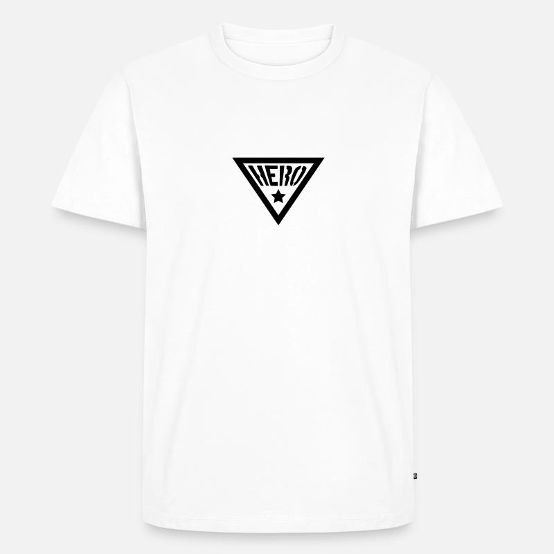 Hero Symbol - Männer Premium Bio T-Shirt - Weiß