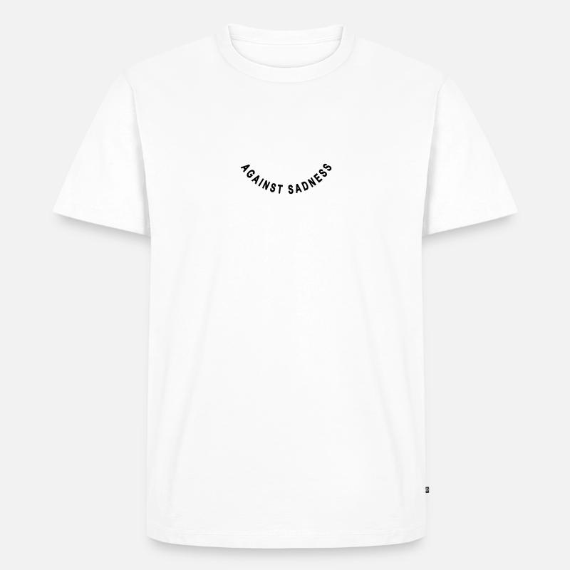 against sadness () - Männer Premium Bio T-Shirt - undefined