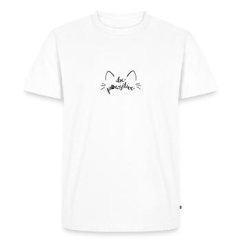 Cat be pawsitive - Men's Premium Organic T-Shirt - white - Front - Nico (187cm)