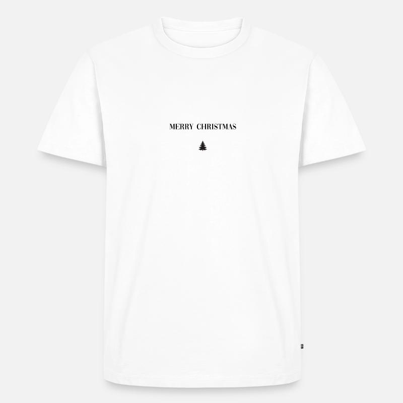 Merry Christmas, Weihnachtspulli, Geschenkidee - Männer Premium Bio T-Shirt - Weiß