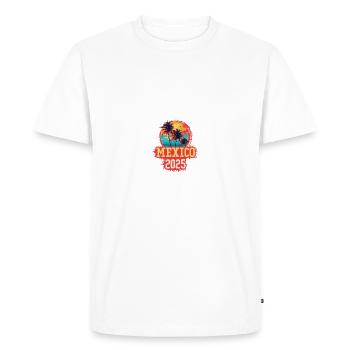 Mexique 2025 Palmiers - T-shirt Premium bio Homme - blanc - Devant - Nico (187cm)