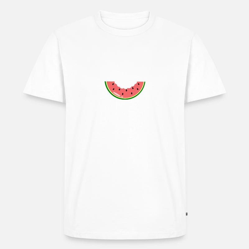 Melone - Männer Premium Bio T-Shirt - Weiß