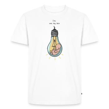 Stupid Idea - Stupidity - Childhood - Funny Image - Men's Premium Organic T-Shirt - white - Front - Nico (187cm)