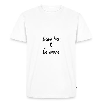 Minimalisme - T-shirt Premium bio Homme - blanc - Devant - Nico (187cm)