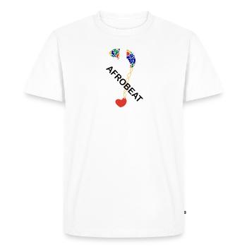 My heart beats for Afrobeat - Men's Premium Organic T-Shirt - white - Front - Nico (187cm)