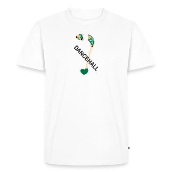Mon cœur bat pour le dancehall - T-shirt Premium bio Homme - blanc - Devant - Nico (187cm)