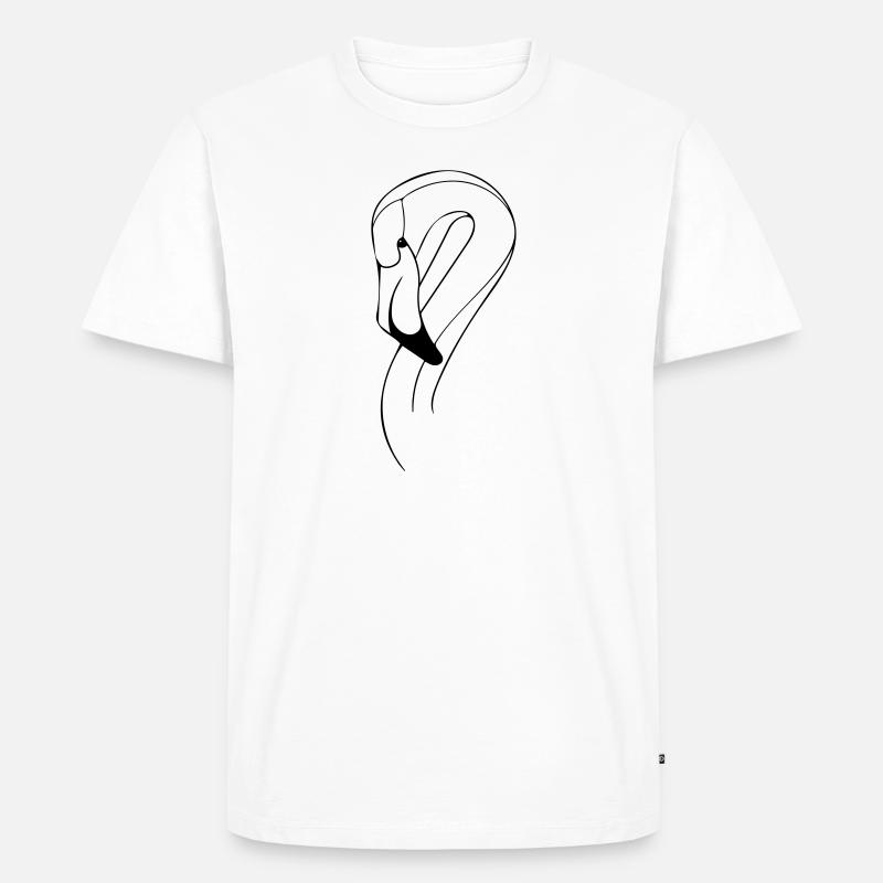 Flamingo - Männer Premium Bio T-Shirt - Weiß