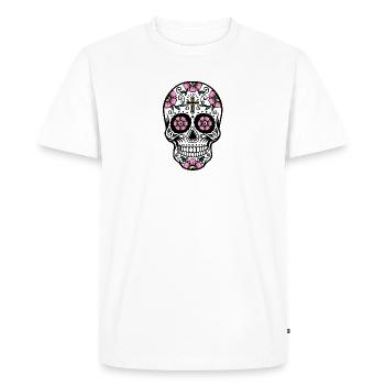 Calavera Mexique - T-shirt Premium bio Homme - blanc - Devant - Nico (187cm)