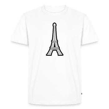 tour Eiffel - T-shirt Premium bio Homme - blanc - Devant - Nico (187cm)