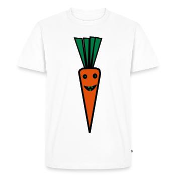 carotte drôle - T-shirt Premium bio Homme - blanc - Devant - Nico (187cm)