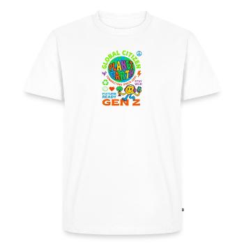 Global Citizen Planet Earth Gen Z - T-shirt Premium bio Homme - blanc - Devant - Nico (187cm)